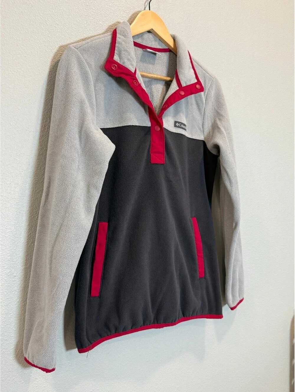 Columbia Sportswear Color Block Quarter Button Up Fleece Sweater - Women's Small